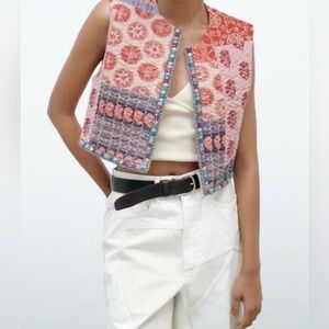 Zara bohemian quilted patchwork vest